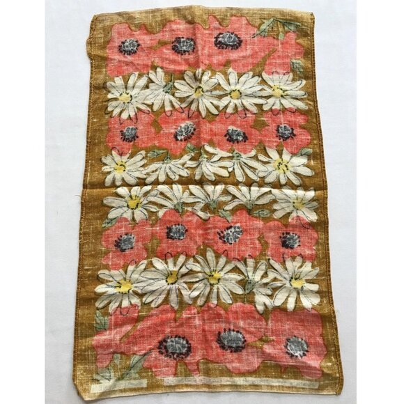 Chris Bash Wall Hanging Tea Towel 100% Cotton Real Linen Vintage - Picture 5 of 5